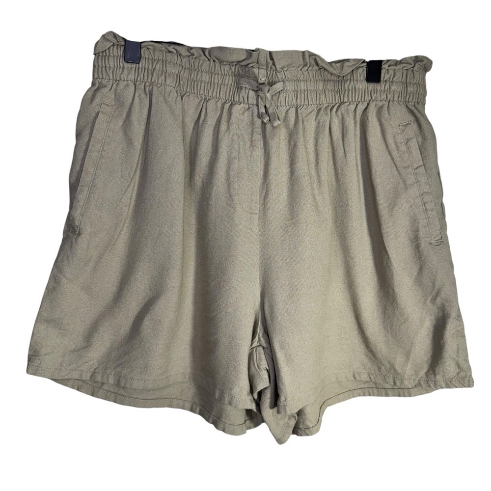 ARDENE Linen Blend Paperbag Shorts Size XL